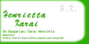 henrietta karai business card